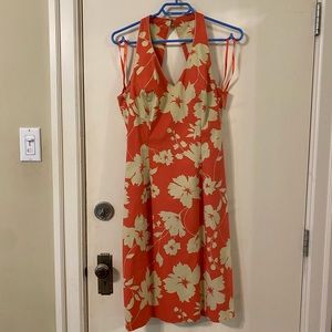 NWT! Vintage Yves Cossette Depeche Mode Tropical Coral Floral Summer Dress